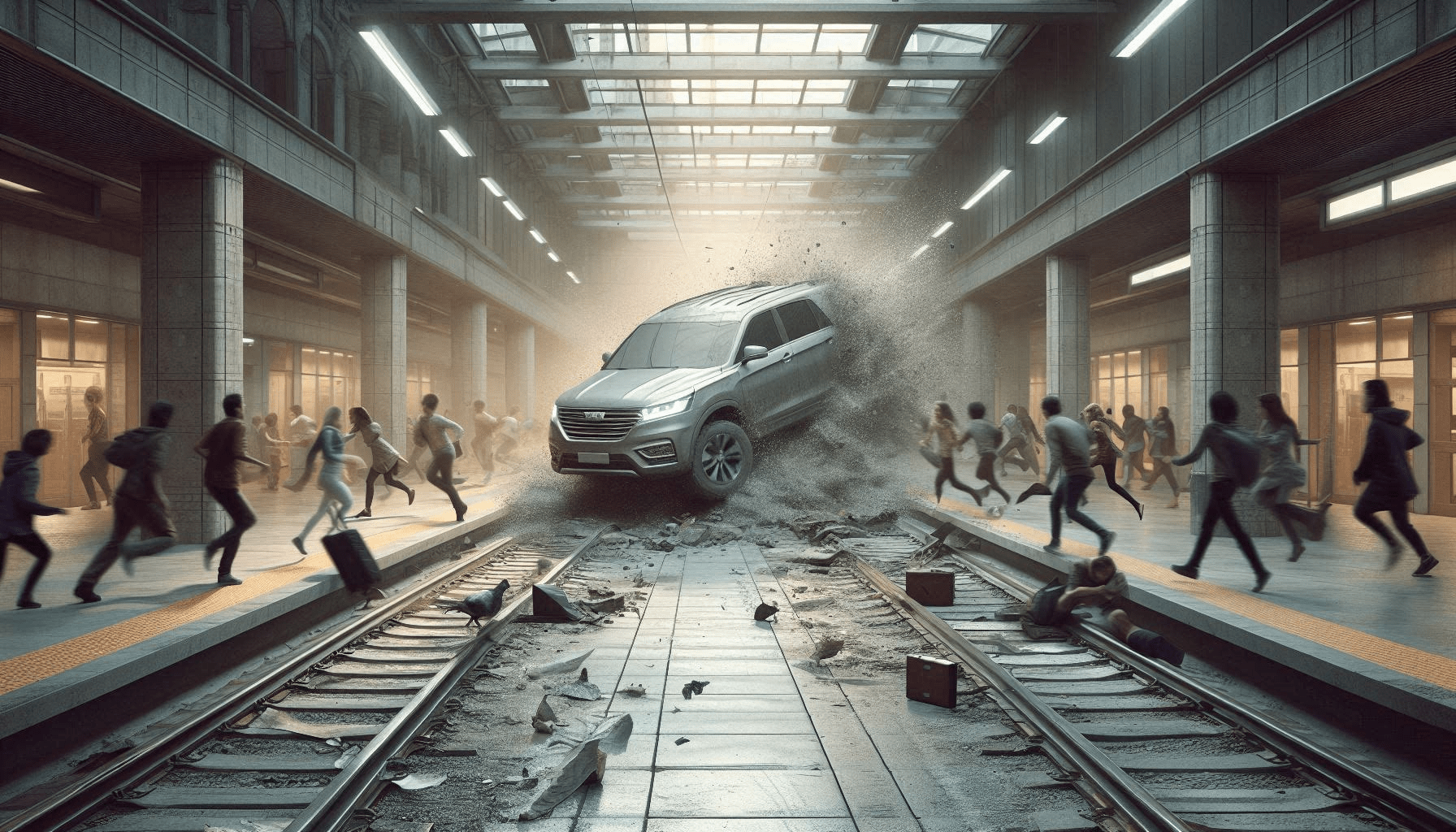 Lucknow चारबाग रेलवे स्टेशन पर नशे में धुत युवकों द्वारा प्लेटफॉर्म पर एसयूवी चलाने की घटना