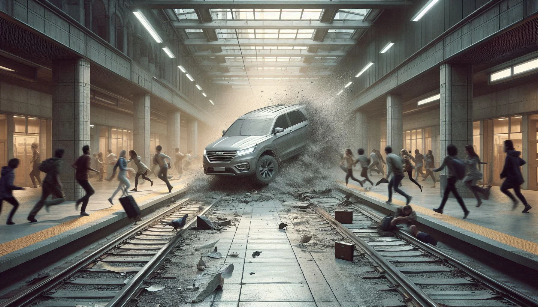 Lucknow चारबाग रेलवे स्टेशन पर नशे में धुत युवकों द्वारा प्लेटफॉर्म पर एसयूवी चलाने की घटना